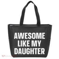 Awesome Like My Daughter Gift Funny FatherS Day Tote Bag thumb 0