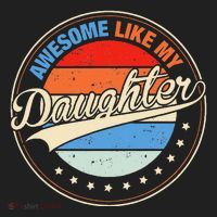 Awesome Like My Daughter Retro Funny FatherS Day Beanie thumb 2