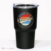Awesome Like My Daughter Retro Funny FatherS Day Tumbler thumb 0