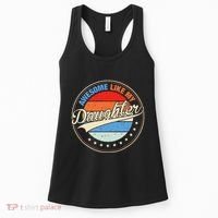 Awesome Like My Daughter Retro Funny FatherS Day Women's Tank Top thumb 0