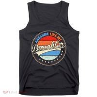 Awesome Like My Daughter Retro Funny FatherS Day Tank Top thumb 0