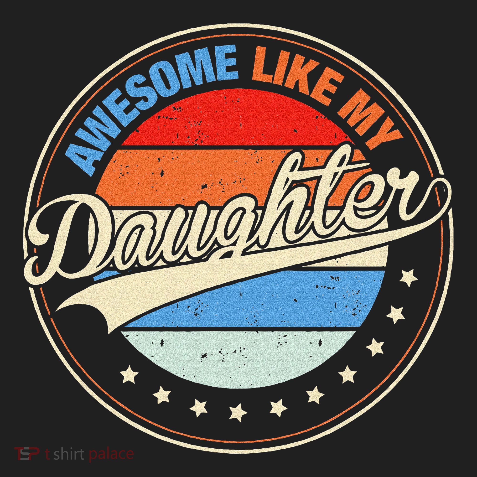 Awesome Like My Daughter Retro Funny FatherS Day Golf Towel