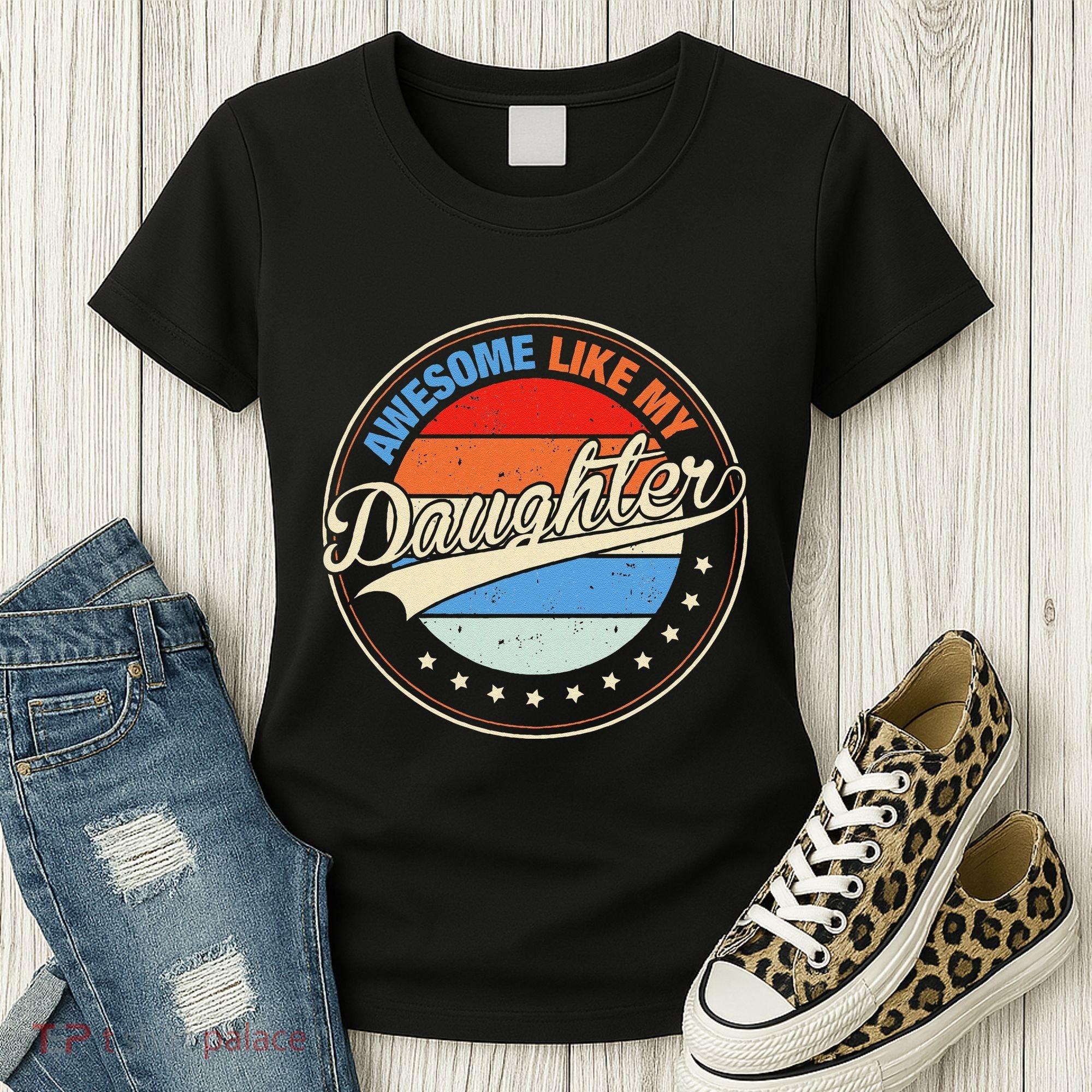 Awesome Like My Daughter Retro Funny FatherS Day Women's T-Shirt
