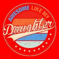 Awesome Like My Daughter Retro Funny FatherS Day Santa Hat thumb 1