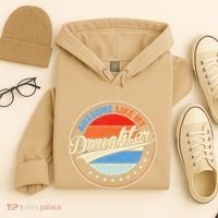 Awesome Like My Daughter Retro Funny FatherS Day Hoodie thumb 4