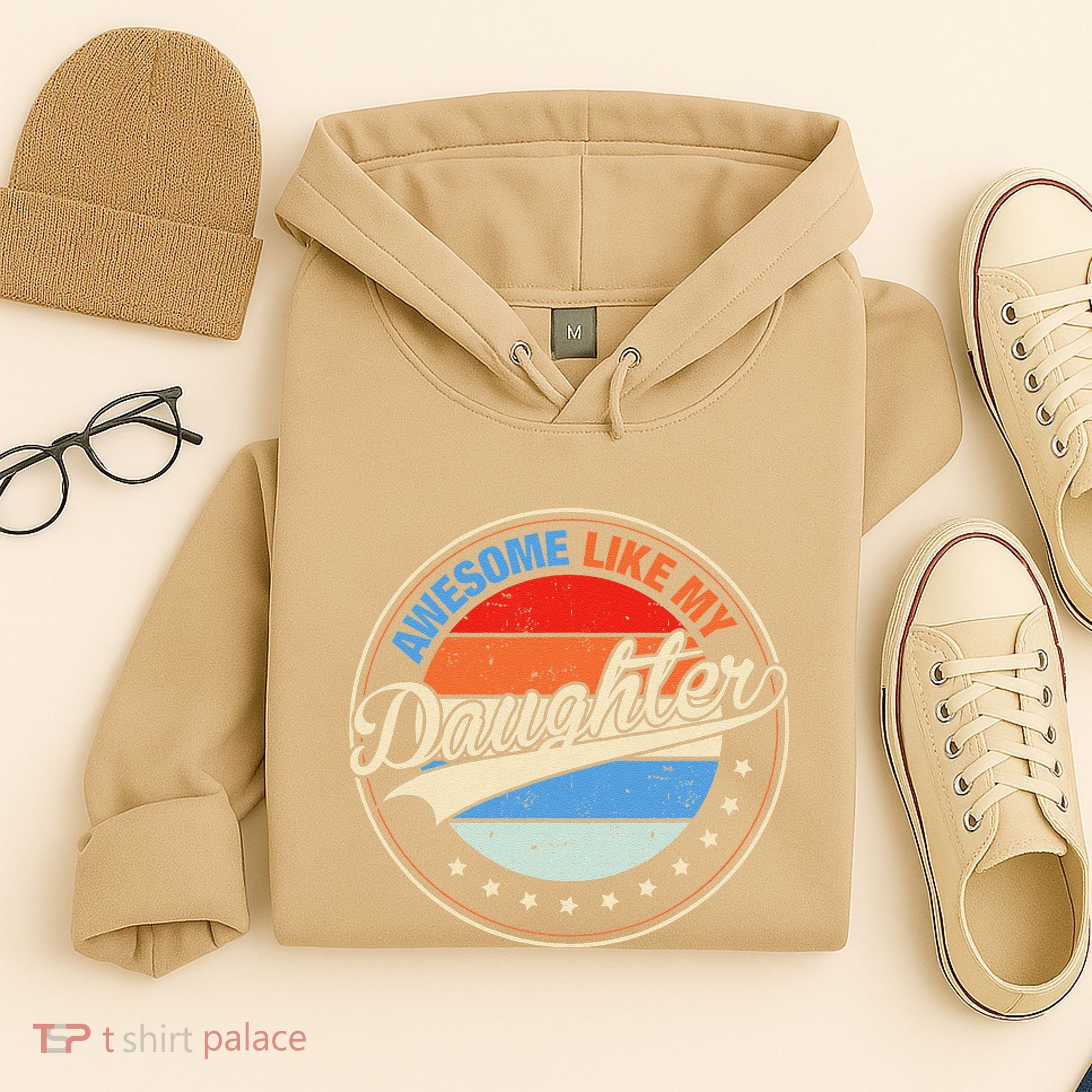 Awesome Like My Daughter Retro Funny FatherS Day Hoodie