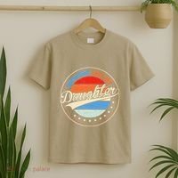 Awesome Like My Daughter Retro Funny FatherS Day T-Shirt thumb 2