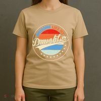 Awesome Like My Daughter Retro Funny FatherS Day T-Shirt thumb 4