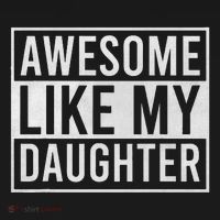 Awesome Like My Daughter Funny FatherS Day Dad Joke Saying Coaster thumb 2
