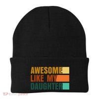 Awesome Like My Daughter Man Funny Fathers Day Dad Beanie thumb 0