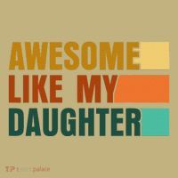 Awesome Like My Daughter Man Funny Fathers Day Dad Button thumb 1