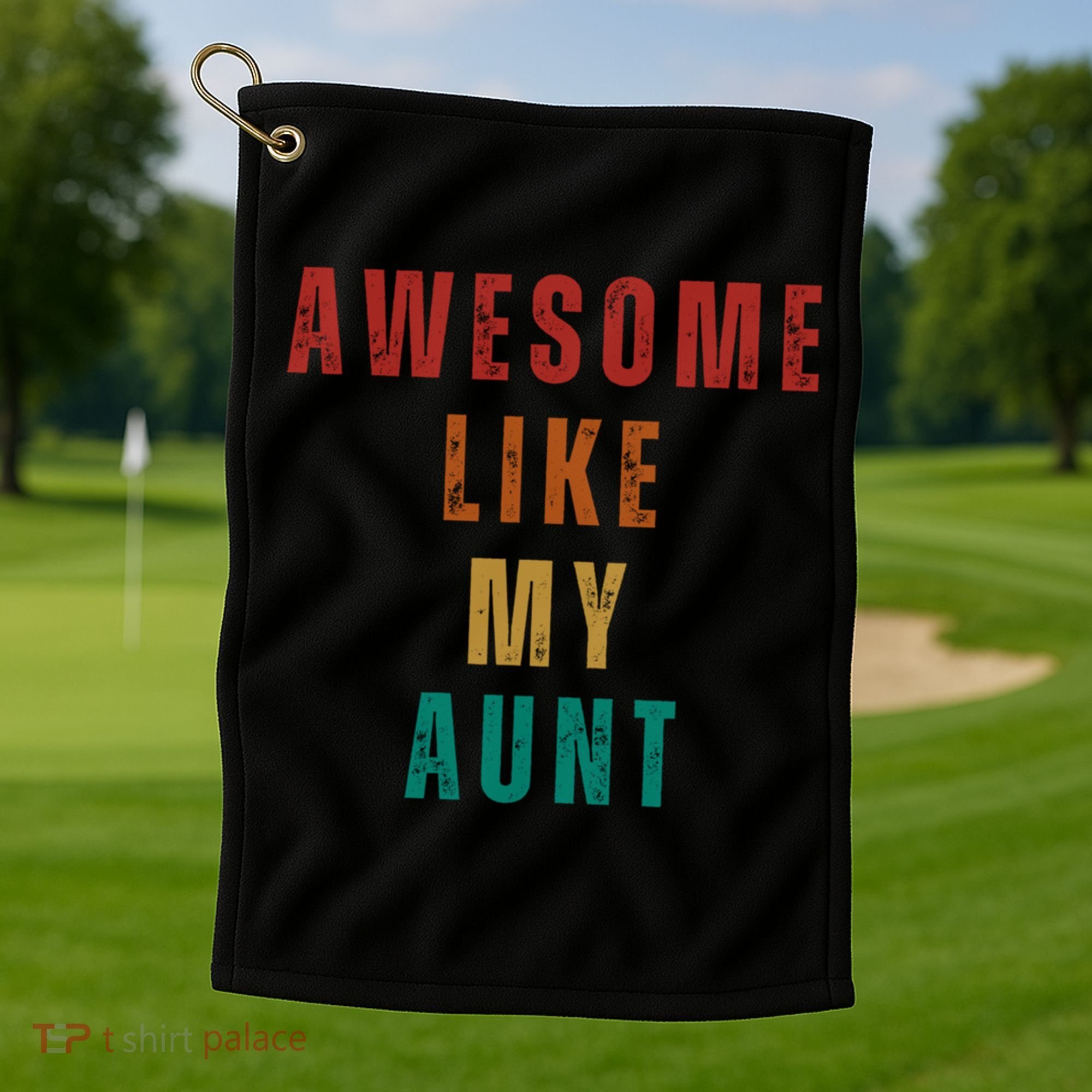 Awesome Like My Aunt Niece Nephew Gift Golf Towel