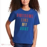 Awesome Like My Aunt Niece Nephew Gift Kids T-Shirt thumb 2