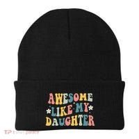 Awesome Like My Daughter Funny Mothers Fathers Day Mom Dad Beanie thumb 0