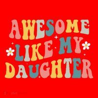 Awesome Like My Daughter Funny Mothers Fathers Day Mom Dad Santa Hat thumb 1