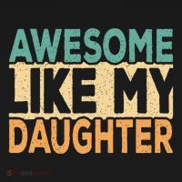 Awesome Like My Daughter Funny Dad Daddy Fathers Day Women's Hoodie thumb 2