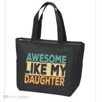 Awesome Like My Daughter Funny Dad Daddy Fathers Day Tote Bag thumb 3