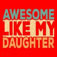 Awesome Like My Daughter Funny Dad Daddy Fathers Day Santa Hat thumb 1