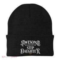 Awesome Like My Stepdaughter FatherS Day Dad Beanie thumb 0