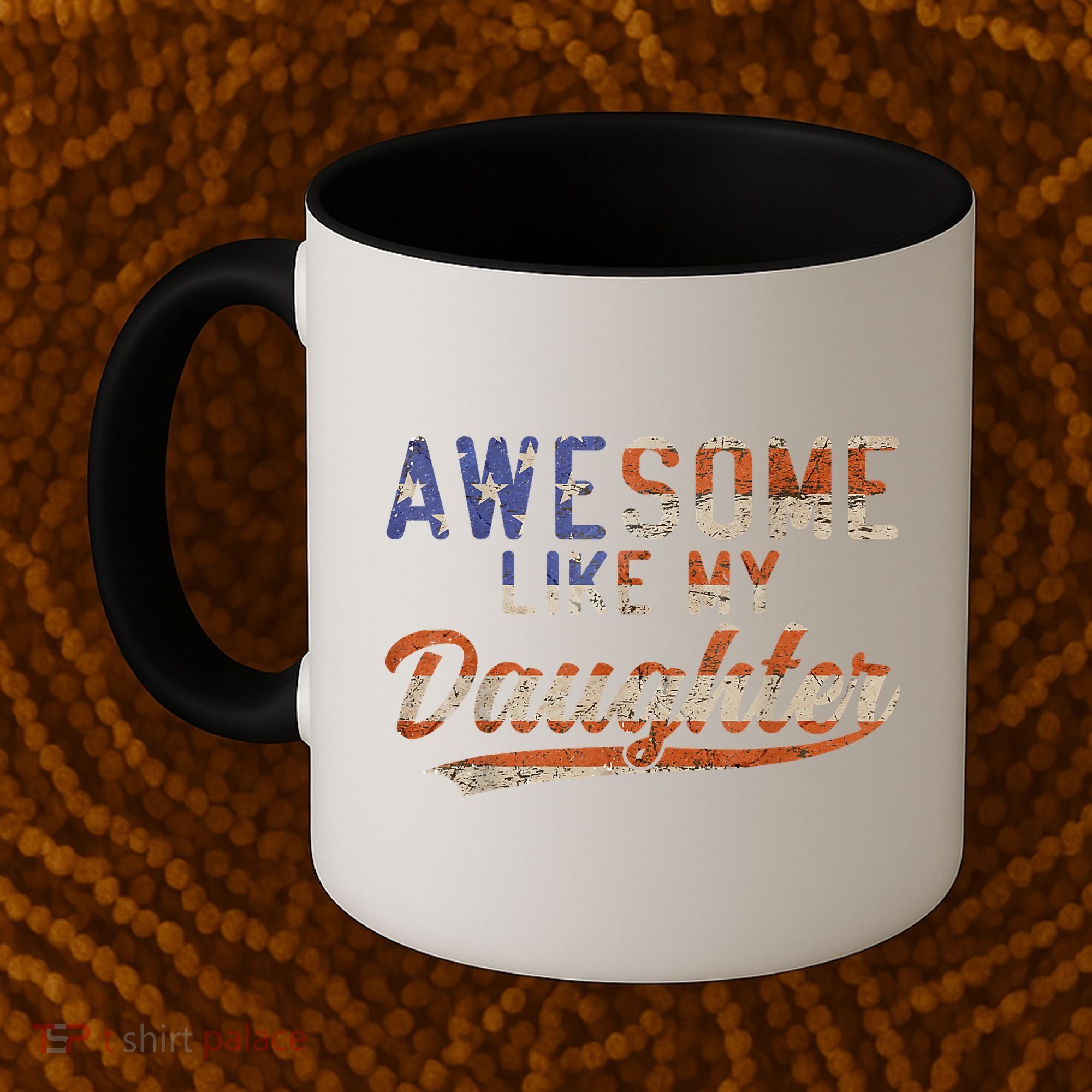 Awesome Like My Daughter Retro Men Funny Dad Fathers Day Dad Coffee Mug