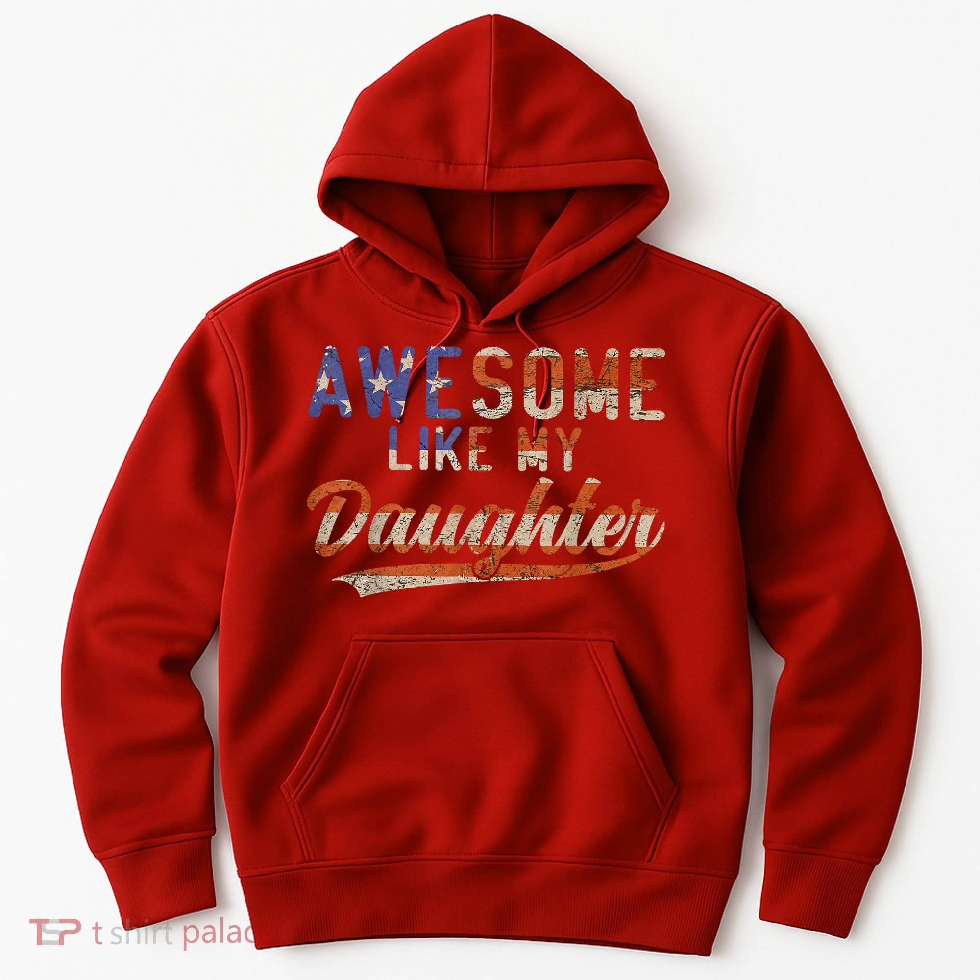 Awesome Like My Daughter Retro Men Funny Dad Fathers Day Dad Hoodie