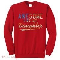 Awesome Like My Daughter Retro Men Funny Dad Fathers Day Dad Sweatshirt thumb 0