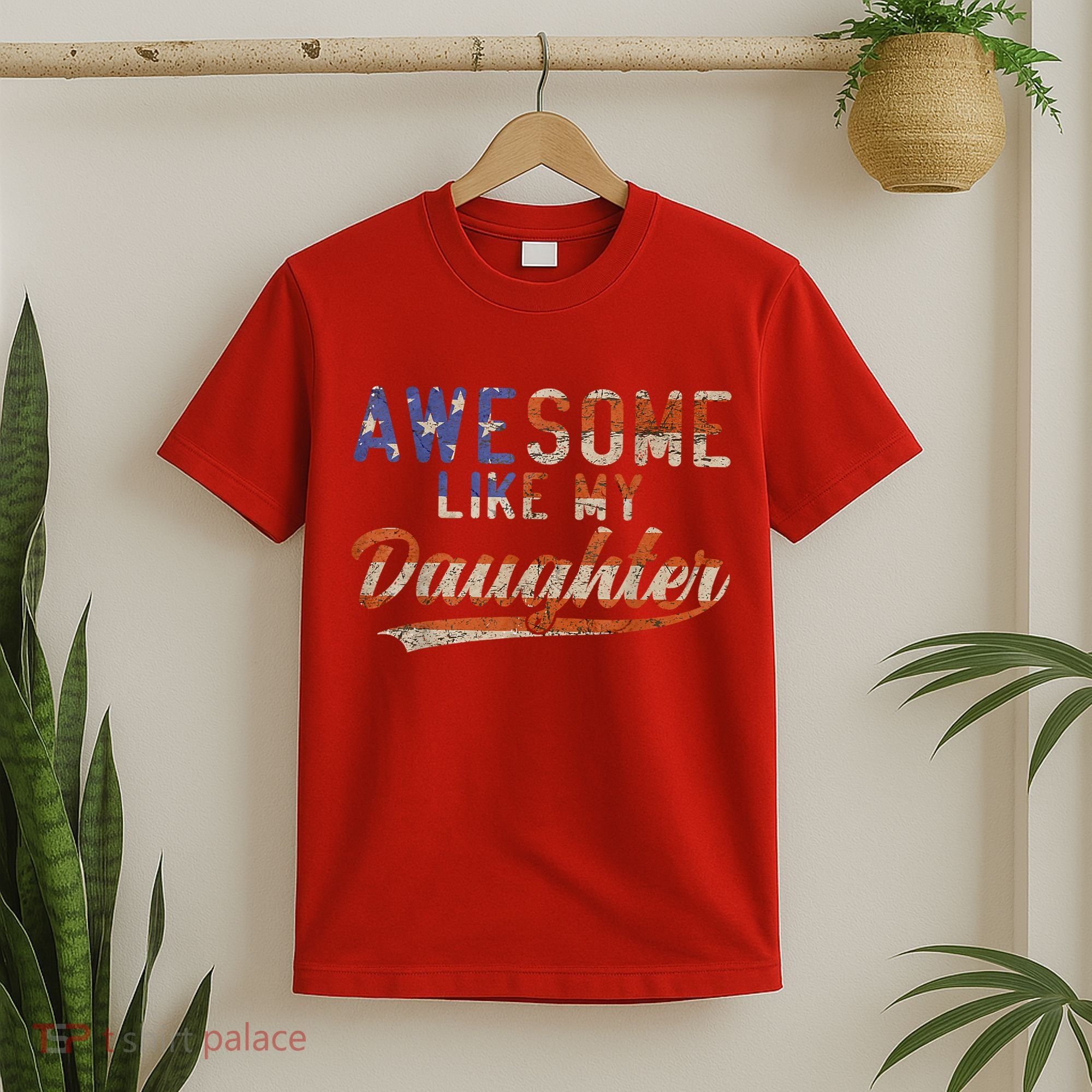 Awesome Like My Daughter Retro Men Funny Dad Fathers Day Dad T-Shirt