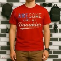 Awesome Like My Daughter Retro Men Funny Dad Fathers Day Dad T-Shirt thumb 6