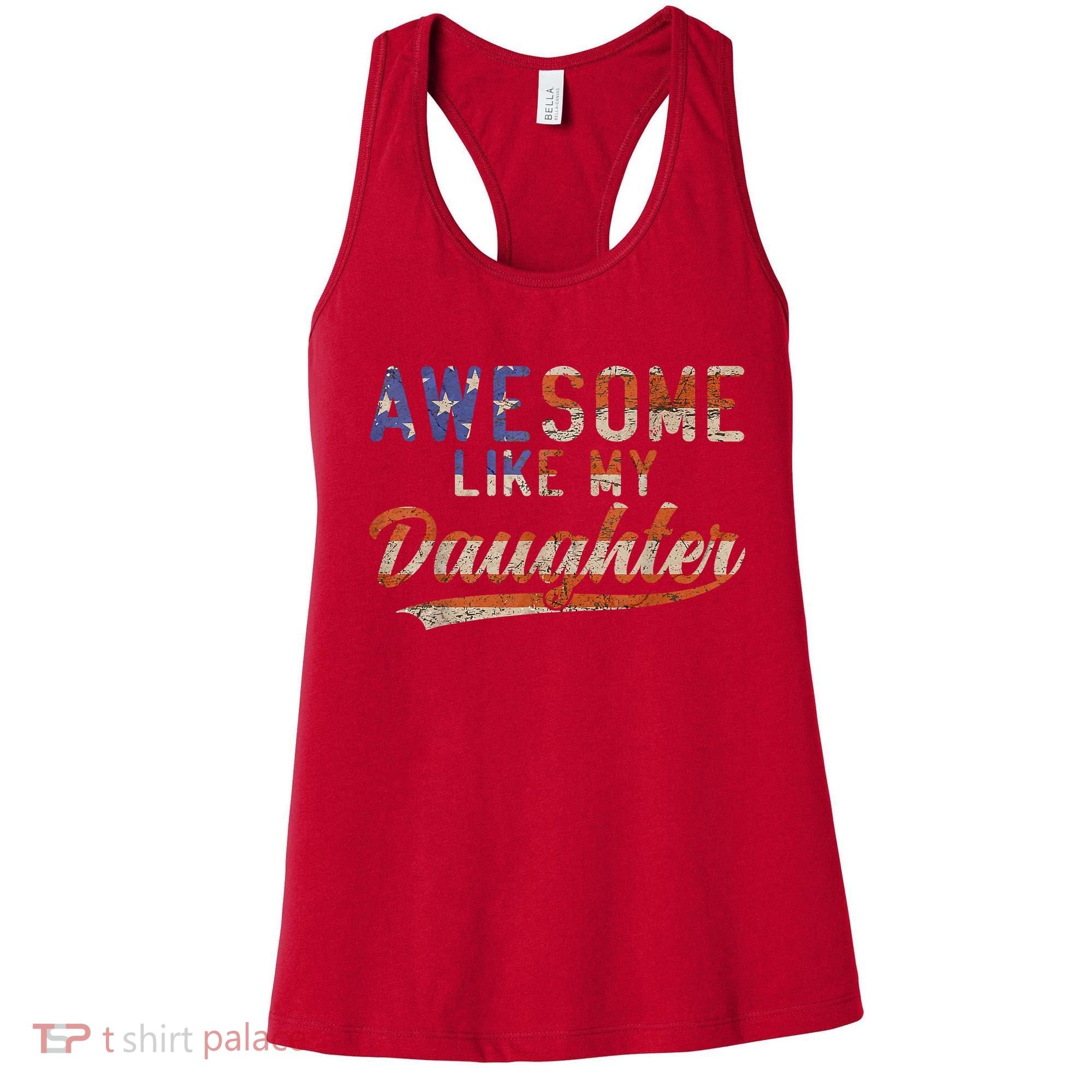 Awesome Like My Daughter Retro Men Funny Dad Fathers Day Dad Women's Tank Top