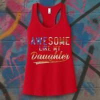 Awesome Like My Daughter Retro Men Funny Dad Fathers Day Dad Women's Tank Top thumb 3
