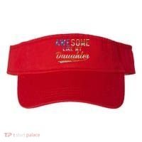 Awesome Like My Daughter Retro Men Funny Dad Fathers Day Dad Visor thumb 0