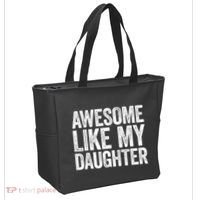 Awesome Like My Daughter Dad Fathers Day Tote Bag thumb 2