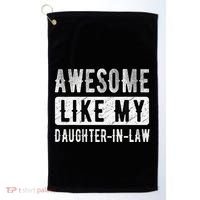 Awesome Like My Daughter In Law Family Lovers. Step Dad Mom Golf Towel thumb 0