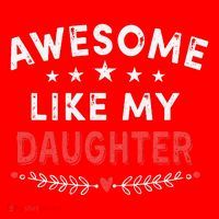 Awesome Like My Daughter Funny FatherS Day Dad Santa Hat thumb 1