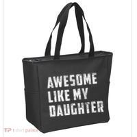 Awesome Like My Daughter Funny Fathers Day Dad Tote Bag thumb 2