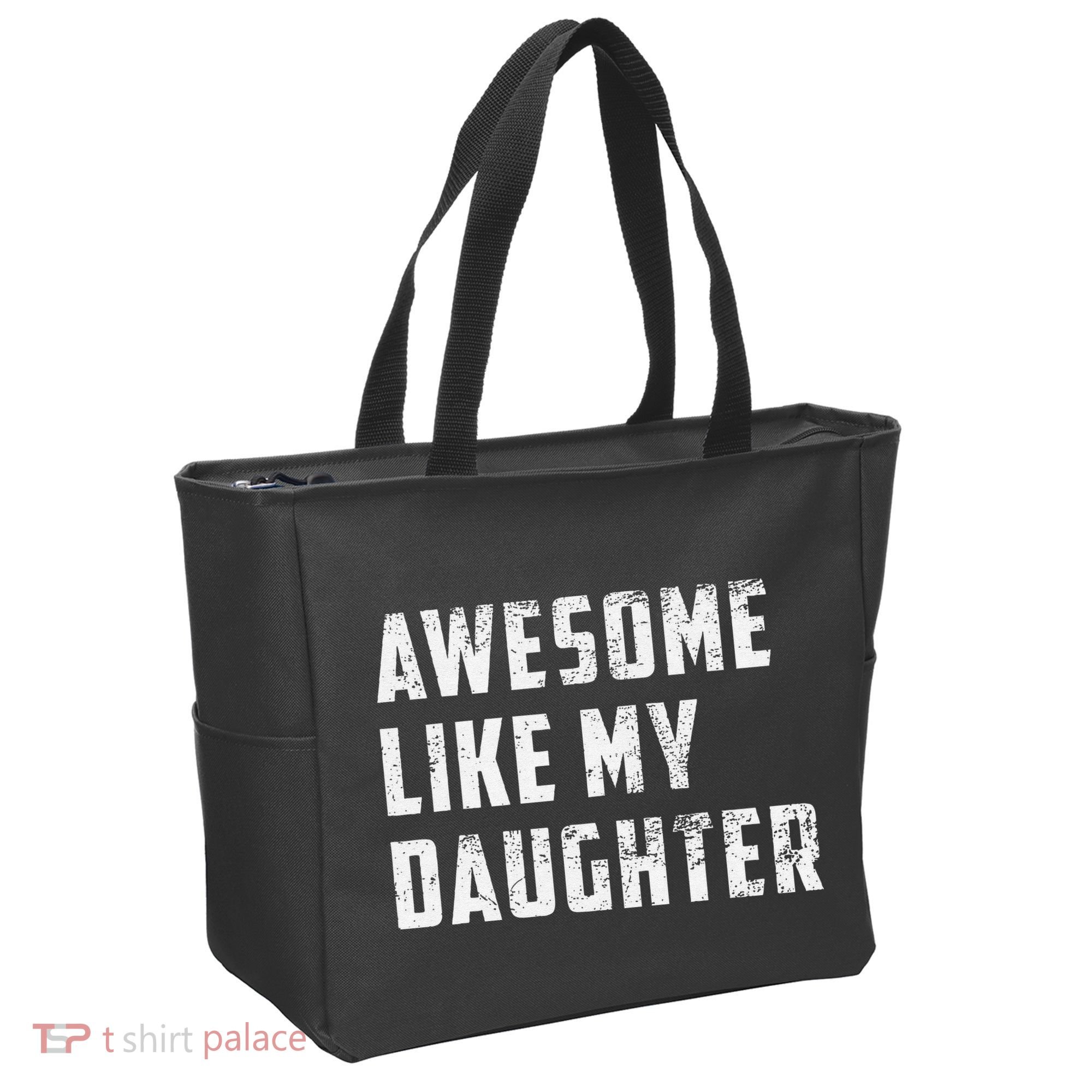 Awesome Like My Daughter Funny Fathers Day Dad Tote Bag