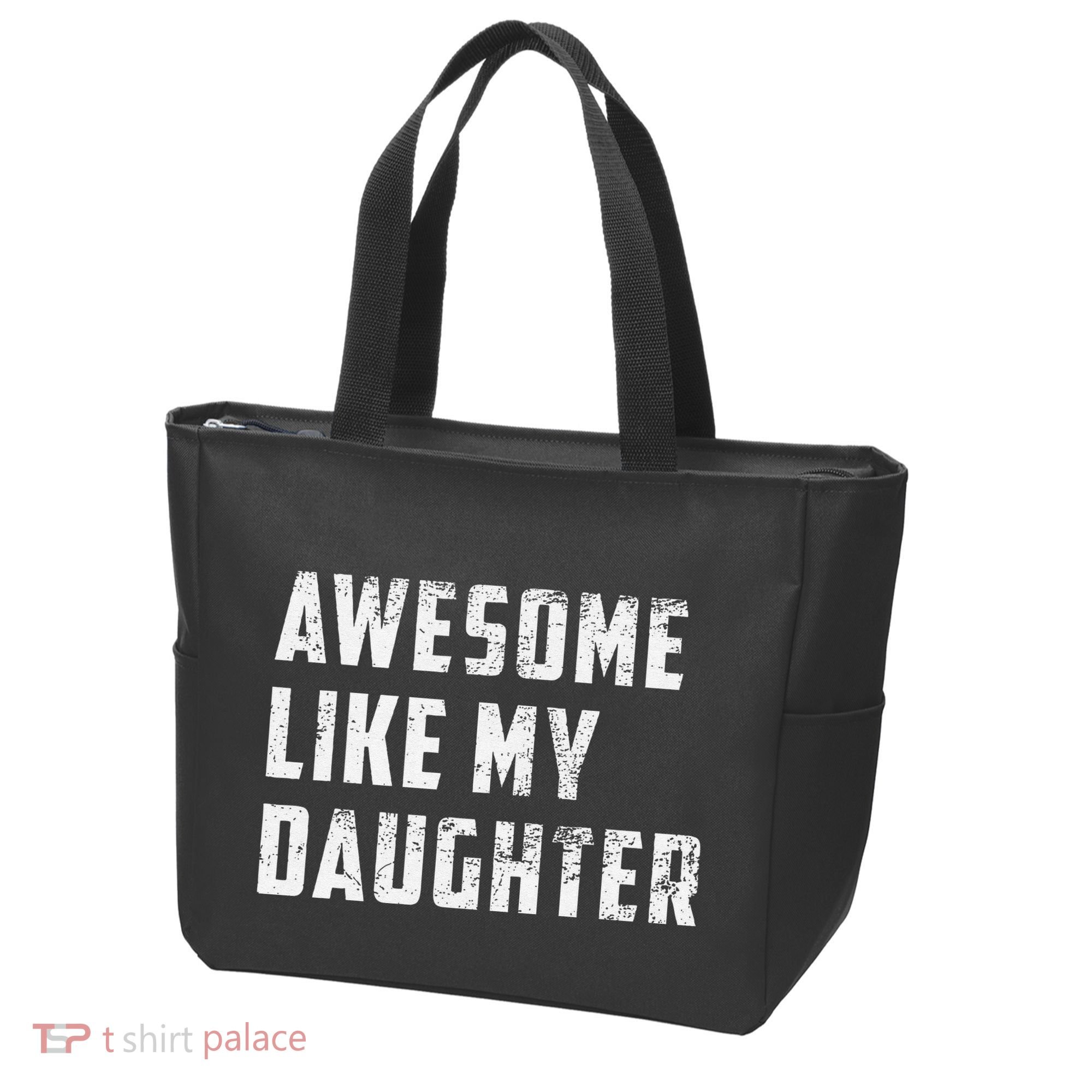 Awesome Like My Daughter Funny Fathers Day Dad Tote Bag