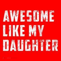 Awesome Like My Daughter Funny Fathers Day Dad Santa Hat thumb 1