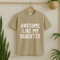 Awesome Like My Daughter FatherS Day Vintage Retro Dad T-Shirt thumb 2