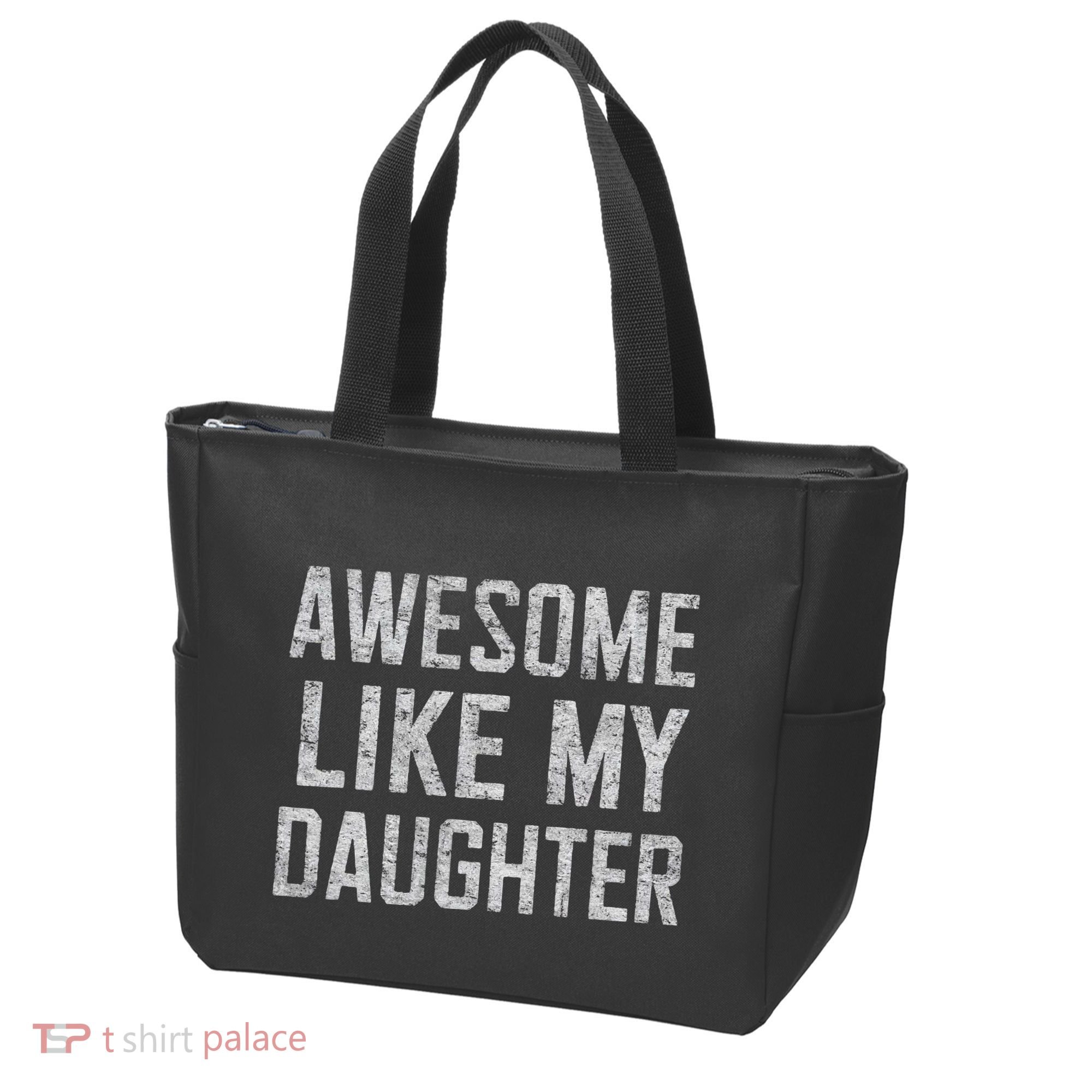 Awesome Like My Daughter Gifts Man Funny Fathers Day Daddy Tote Bag
