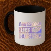 Awesome Like My Daughter Matching Fathers Day Family Tie Dye Coffee Mug thumb 2