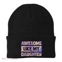 Awesome Like My Daughter Matching Fathers Day Family Tie Dye Beanie thumb 0