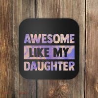 Awesome Like My Daughter Matching Fathers Day Family Tie Dye Coaster thumb 0