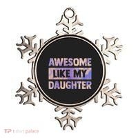 Awesome Like My Daughter Matching Fathers Day Family Tie Dye Ornament thumb 0