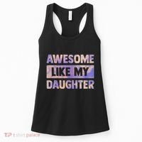 Awesome Like My Daughter Matching Fathers Day Family Tie Dye Women's Tank Top thumb 0
