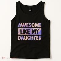 Awesome Like My Daughter Matching Fathers Day Family Tie Dye Tank Top thumb 2