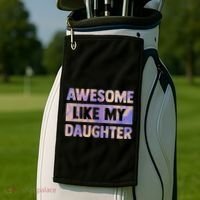 Awesome Like My Daughter Matching Fathers Day Family Tie Dye Golf Towel thumb 2