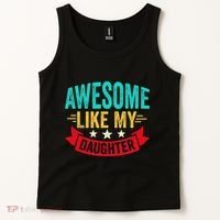 Awesome Like My Daughter Man Dad Funny Fathers Day Tank Top thumb 2