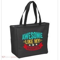Awesome Like My Daughter Man Dad Funny Fathers Day Tote Bag thumb 2