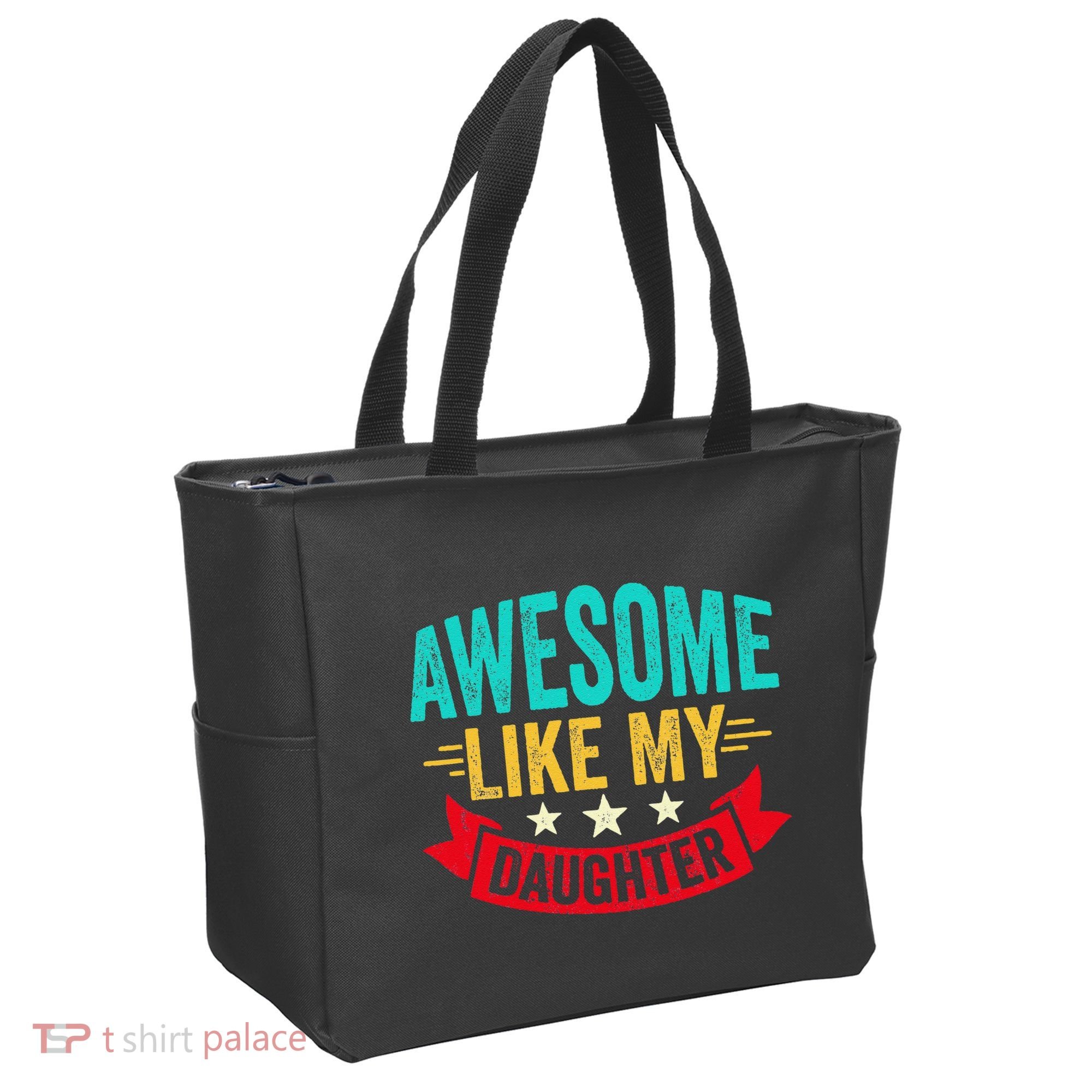 Awesome Like My Daughter Man Dad Funny Fathers Day Tote Bag